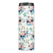 Farbenfrohe Frühlingsblumenmuster Thermosbecher (Rückseite)