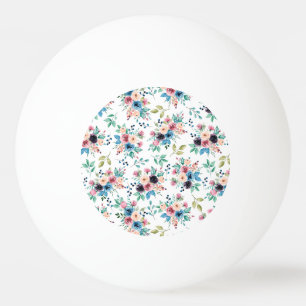 Farbenfrohe Frühlingsblumenmuster Tischtennisball