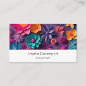 Farbenfrohe Frühlingsblumenmuster Visitenkarte (Vorderseite)