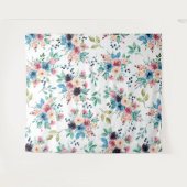 Farbenfrohe Frühlingsblumenmuster Wandteppich (Vorderseite (Horizontal))