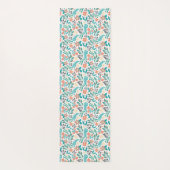 Farbenfrohe Frühlingsblumenmuster Yogamatte (Rückseite)