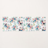 Farbenfrohe Frühlingsblumenmuster Yogamatte (Rückseite (Horizontal))