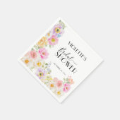 Farbenfrohe Frühlingsblüte Brautparty Serviette (Ecke)