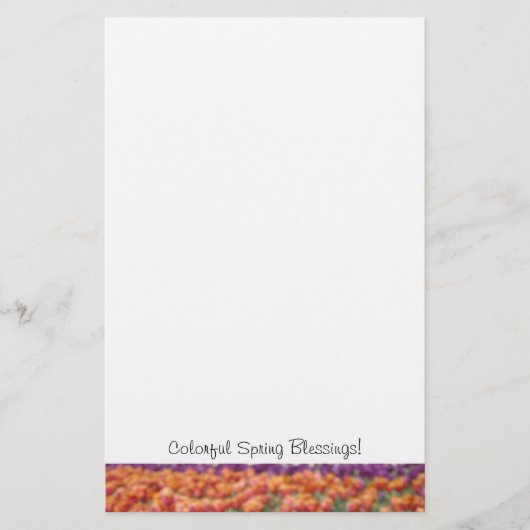 Farbenfrohe Frühlingsbotschaften! Schreibwaren Cus Briefpapier (Vorderseite)
