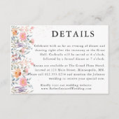 Farbenfrohe Frühlingsdetails zur Hochzeit der Wild Begleitkarte (Vorderseite)