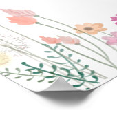 Farbenfrohe Frühlingsfeier Begrüßung Poster (Ecke)