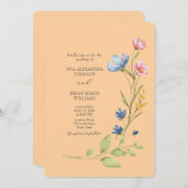 Farbenfrohe Frühlingsfeier Wildblume Einladung (Vorne/Hinten)