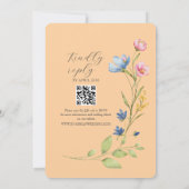 Farbenfrohe Frühlingsfeier Wildblume Einladung (Rückseite)