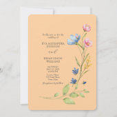 Farbenfrohe Frühlingsfeier Wildblume Einladung (Vorderseite)