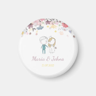 Farbenfrohe Frühlingsflorenmagneten Magnet