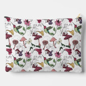 Farbenfrohe Frühlingsgarten Hummingbird Toilettena Zubehörtasche (Rückseite)