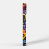 Farbenfrohe Frühlingsgeräte und Stiefmütterchen iPhone Hülle (Rechte Seite)