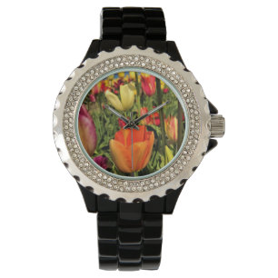 Farbenfrohe Frühlingshuppen Armbanduhr