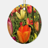 Farbenfrohe Frühlingshuppen Keramik Ornament (Links)