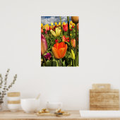 Farbenfrohe Frühlingshuppen Poster (Küche)