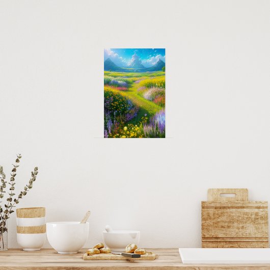 Farbenfrohe Frühlingsinfonie Poster (Küche)