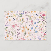 Farbenfrohe Frühlingsmaschine Wildblume Garten Win Begleitkarte (Rückseite)