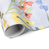Farbenfrohe Frühlingsmesse Wildblume Wiese Geschenkpapier (Rolleneckpunkt)