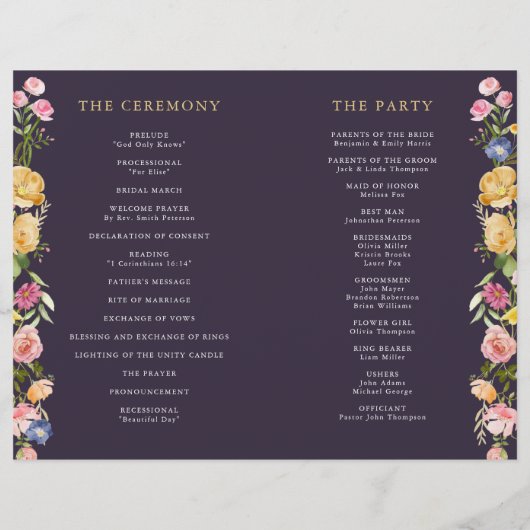 Farbenfrohe Frühlingsprogramm Wildblume Wiesen Gar (Rückseite)