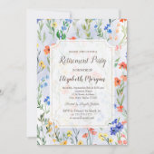 Farbenfrohe Frühlingsruhe Wildblume Einladung (Vorderseite)