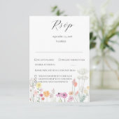 Farbenfrohe Frühlingssonne Wildblume Hochzeit RSVP (Stehend Vorderseite)