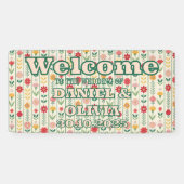 Farbenfrohe Frühlingssortierung Wildblume Banner (Horizontal)