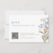 Farbenfrohe Frühlingsstiftung Wildblume Meadow Wed RSVP Karte (Vorderseite)