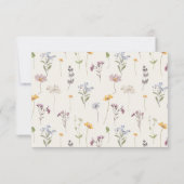 Farbenfrohe Frühlingsstiftung Wildblume Meadow Wed RSVP Karte (Rückseite)