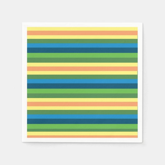 Farbenfrohe Frühlingsstimmung Lines Napkins Serviette (Vorderseite)