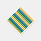 Farbenfrohe Frühlingsstimmung Lines Napkins Serviette (Ecke)