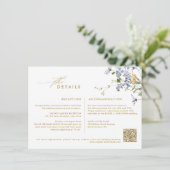 Farbenfrohe Frühlingsstimmung Wildblume Meadow Gol Begleitkarte (Stehend Vorderseite)