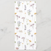 Farbenfrohe Frühlingsstimmung Wildblume Meadow Gol Menükarte (Rückseite)