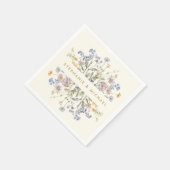 Farbenfrohe Frühlingsstimmung Wildblume Meadow Gol Serviette (Ecke)