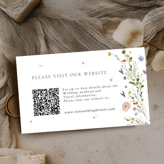 Farbenfrohe Frühlingsstipps Wildblume boho Wedding Begleitkarte