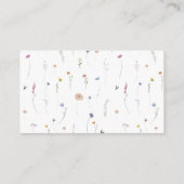 Farbenfrohe Frühlingsstipps Wildblume boho Wedding Begleitkarte (Rückseite)
