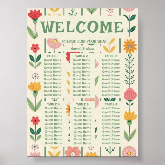 Farbenfrohe Frühlingsstipps Wildblume Wiese G Seat Poster (Vorne)