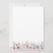 Farbenfrohe Frühlingsstipps Wildblumen zum Hochzei Einladung (Rückseite)