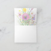 Farbenfrohe Frühlingsszenarien - Wildblumen Dankeskarte (Innenseite)