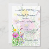 Farbenfrohe Frühlingsszenarien - Wildblumen Einladung (Vorderseite)