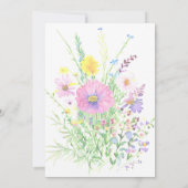 Farbenfrohe Frühlingsszenarien - Wildblumen Einladung (Rückseite)