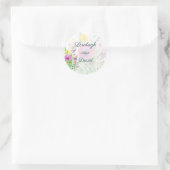 Farbenfrohe Frühlingsszenarien - Wildblumen Runder Aufkleber (Tasche)