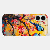 Farbenfrohe Frühlingsvögel im Blut Case-Mate iPhone Hülle (Rückseite (Horizontal))