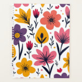 Farbenfrohe Frühlingswiesen-Blumen-Botanik Planer (Vorderseite)