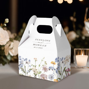Farbenfrohe Frühlingswiesen-Gartenhochzeit mit Wil Geschenkschachtel