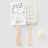 Farbenfrohe Frühlingszeit Wildblume Wiesen Hochzei Fächer (Vorne und Hinten)