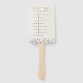 Farbenfrohe Frühlingszeit Wildblume Wiesen Hochzei Fächer (Rückseite)