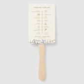 Farbenfrohe Frühlingszeit Wildblume Wiesen Hochzei Fächer (Rückseite)