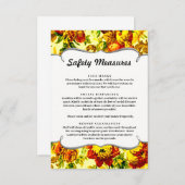 Farbenfrohe Frühzeit-Hochzeitschutzmaßnahmen Begleitkarte (Vorne/Hinten)