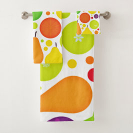Farbenfrohe Fruitful Vibranful Art Badhandtuch Set
