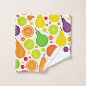 Farbenfrohe Fruitful Vibranful Art Badhandtuch Set (Waschlappen)